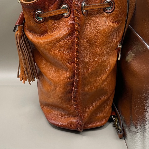 Vincenzo Stunning Honey Leather Tote Bag Shoulder or Backpack Vincenzo main image 13